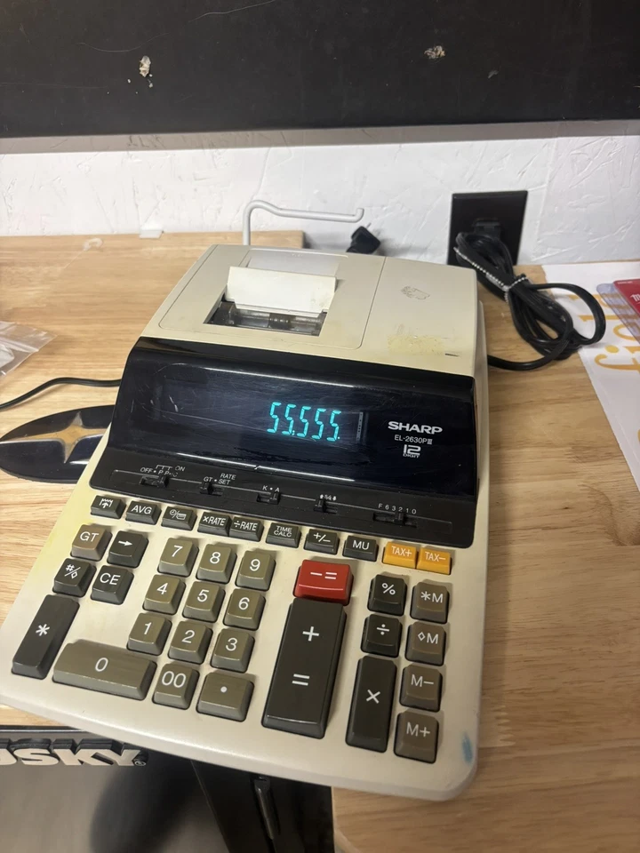 Sharp Compet VX-2652H Electronic Printer Calculator Desktop - Working Condition! - Image 2 of 3