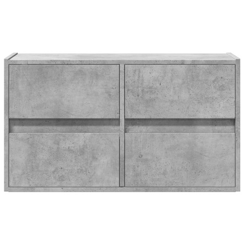 TV Wall Cabinet with LED Lights Floating TV Unit Stand Living Room Furniture - Picture 32 of 64