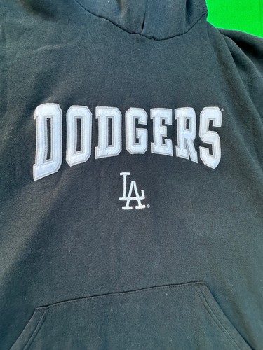 VTG RARE Russell MLB Los Angeles Dodgers Men's Black Pull Over Hoodie Sz XXL. - Picture 3 of 11