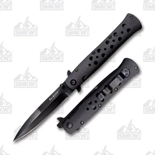 Cold Steel Ti-Lite Folding Knife 4in Black Plain Spear Point Blade 26C4 CS26C4