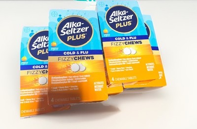 10X  Alka-Seltzer Plus Cold & Flu 24 Chewable Tablets Each Box Orange 6/30/26