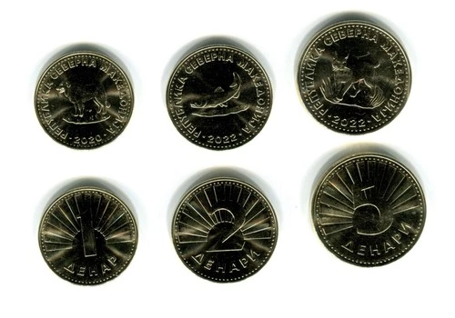 NORTH MACEDONIA - NORTH MACEDONIA - Set of 3 UNC Coins
