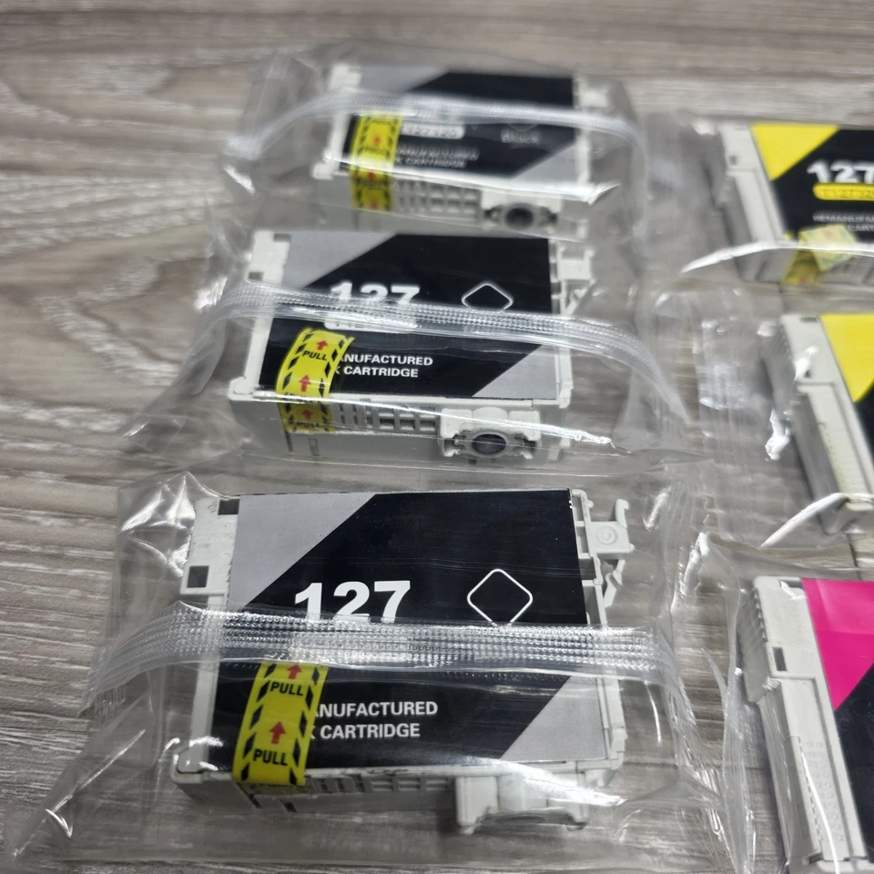 8 Epson 127 Printer Ink - 4 Black 2 Yellow 1 Cyan 1 Magenta Unopened High Yield - Image 4 of 4