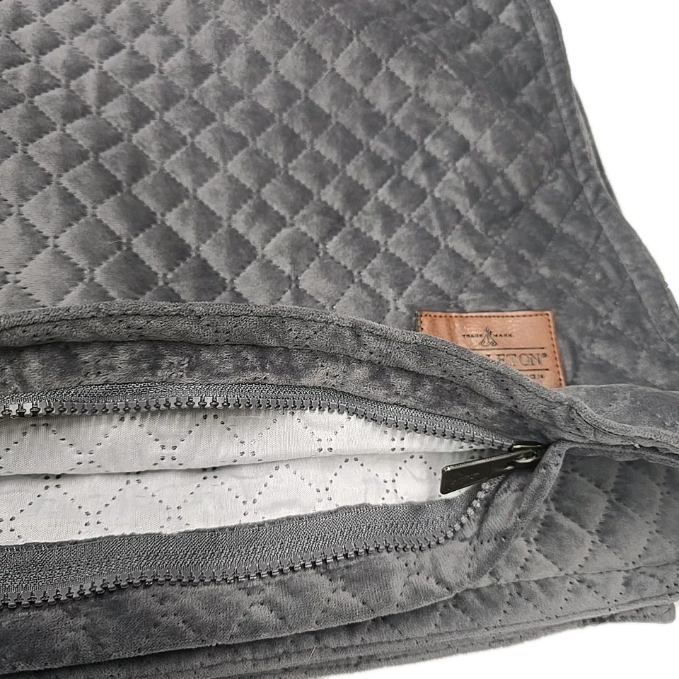 Pendleton Home Quilted Coverlet Zippered Gray 48"x72" For Weighted Blanket - Image 2 of 4