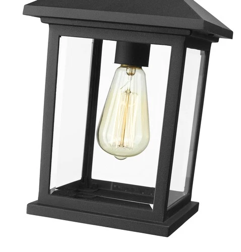 Z-Lite 531CHM Black Portland Single Light 8"W Outdoor Mini Pendant - Picture 3 of 8