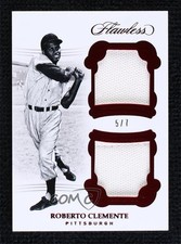 2018 Panini Flawless Dual Memorabilia Ruby 5/7 Roberto Clemente #DM-RC HOF g2u