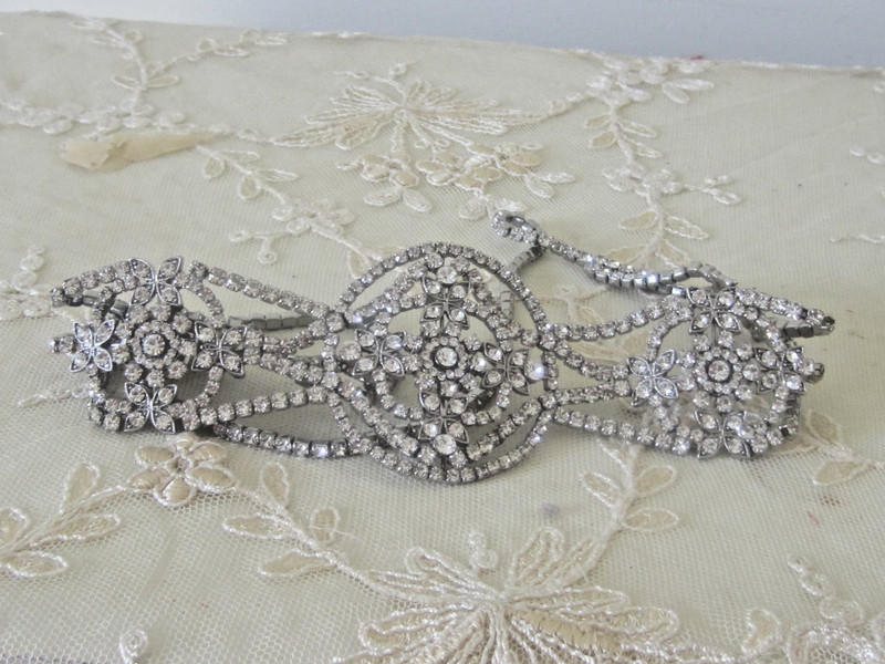Stunning 1920s Headband Flapper Rhinestone Silver Headband Tiara Wedding