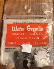 Water Gremlin SNAP-LOC WALKER Walking Sinker PSW-4 3/4 Size 2 Per Bag Ships N 24