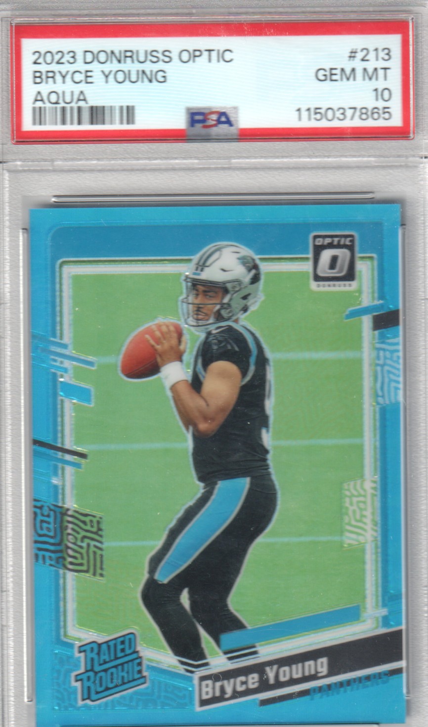 2023 Donruss Optic #213 Bryce Young Aqua PSA 10 #/299