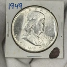 1949-P 50c Franklin Half Dollar 1/2 90% Silver Philadelphia Benjamin UNC BU Coin
