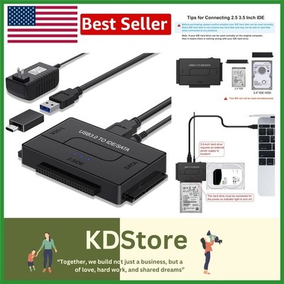 Effortless USB 3.0 Hard Drive Adapter for Reliable Data Transfer & Recovery