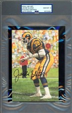 Jackie Slater Gem Mint 10 PSA DNA Signed Goal Line Art Card GLAC Autograph Rams