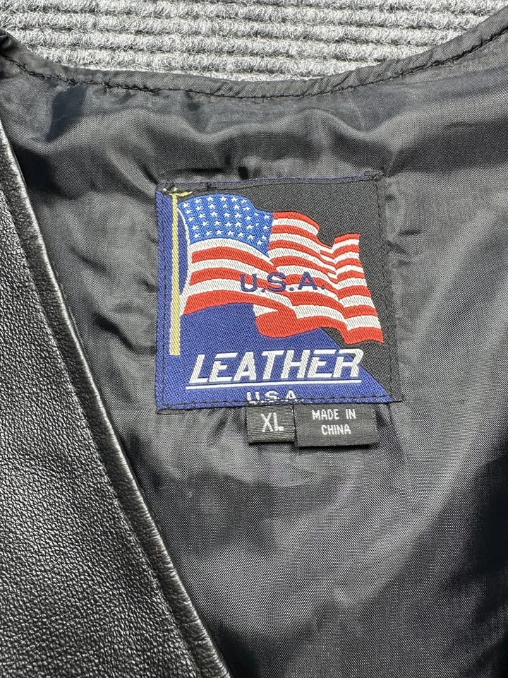 Colete de Couro Feminino EUA Preto Clássico Genuíno Ocidental Motociclista Novo - Imagem 4 de 4