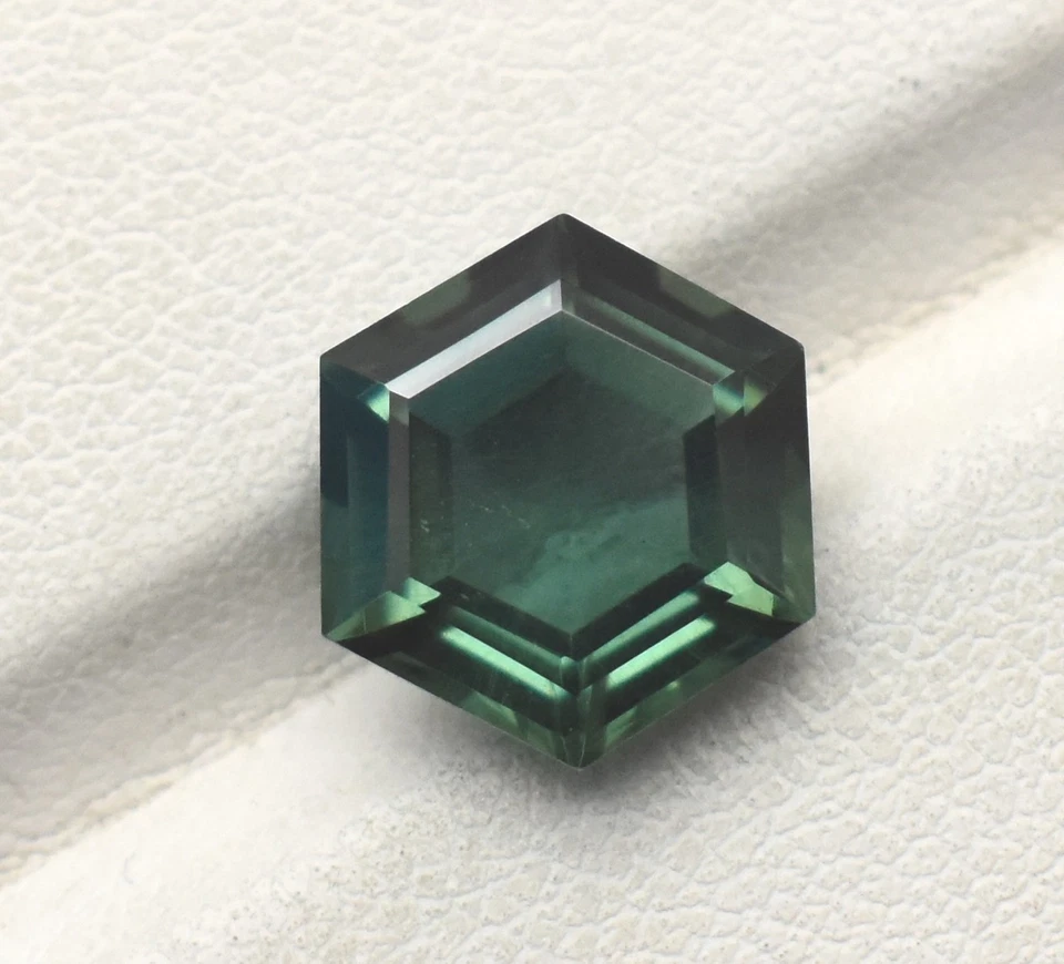 Green Tourmaline Hexagon Shape Loose Gemstone 8 mm 10 mm 12 mm 15 mm 20 mm - Image 3 of 4