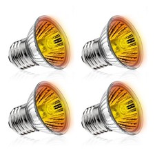 DaToo Reptile Heat Lamp Turtle Heating Light 4PCS 50W UVA UVB Heat Bulb Simulate