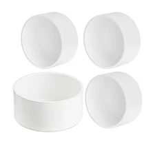 4“ PVC Pipe End Cap Fitting (Compatible with 4.5" OD), 4 Pcs End Caps, Sch