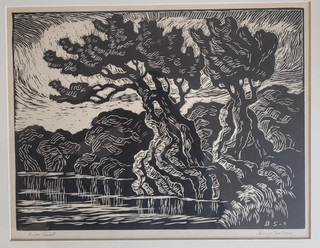 Birger Sandzen "River Sunset" $.99 start no reserve