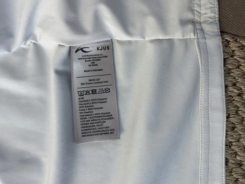 KJUS SFGC Rowan Insulated Vest Men’s Light Gray Full Zip Quilted Golf Size 50 image 7