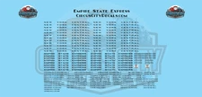 NYC Empire State Express Passenger Cars HO 1:87 Scale Decals
