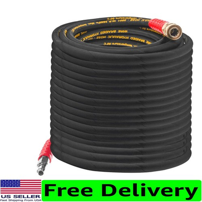 #ad 50FT High Performance Rubber Pressure Washer Hose Ultimate 4000 PSI Connection $102.97