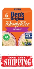 Ben's Original Ready Rice Jasmine 8.5 Oz 6-Pack Microwavable Pouches