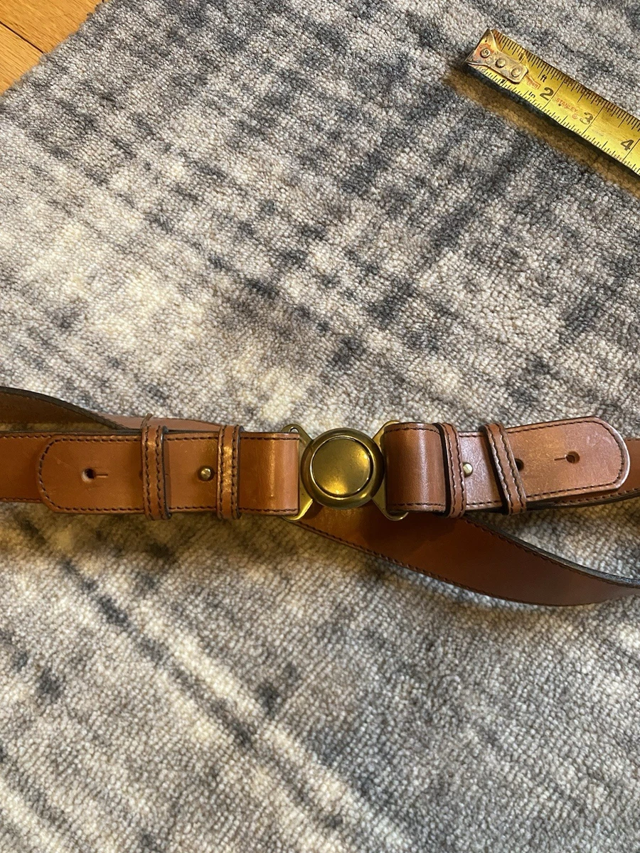 Banana Republic Brown Leather Belt w/Gold Hardware Banana Republic Brown Belt With Gold Hardware | eBay main image 3