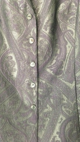 Worth Petites Blazer Jacket 4P Purple Gray Silver - Picture 4 of 12