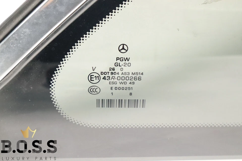 06-13 Mercedes-Benz R350 R500 R320 paso trasero cuarto derecho ventana vidrio OEM Foto 3 de 4