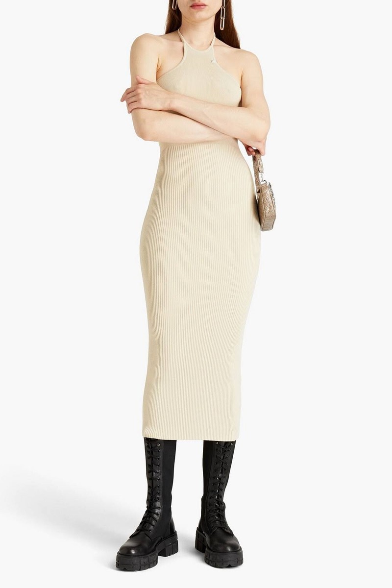 スカート 1017-ALYX-9SM Ribbed knit dress 1017 Alyx 9SM - ribbed-knit Midi Dress Neutral - L | eBay