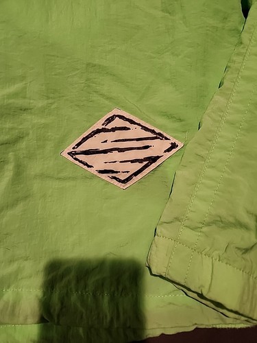 Express Windbreaker Pullover Jacket Large Medium Neon Green Retro 90s - Picture 6 of 11