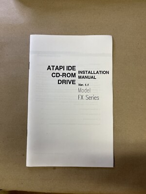 ATAPI IDE CD ROM Drive Installation Manual