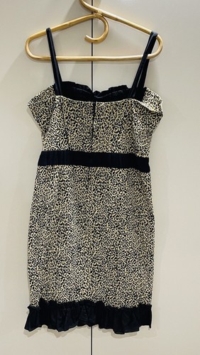 Too Fast Cirque Couture Leopard Animal Print Dress Knee Length Goth Size XL - Picture 2 of 4