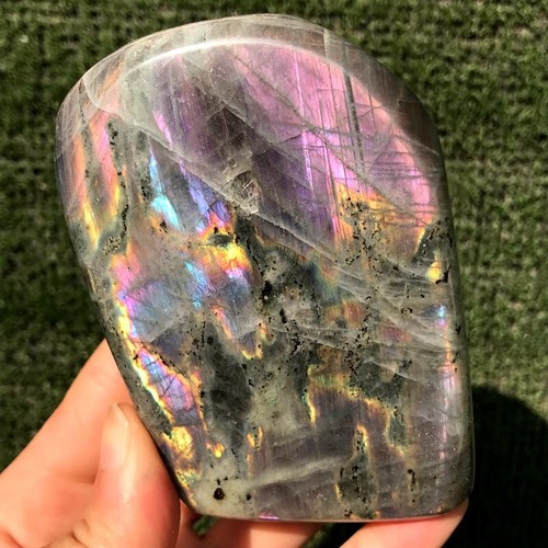 420G Natural Purple Labradorite Quartz Freeform Crystal Mineral specimen Healing - Picture 5 of 24