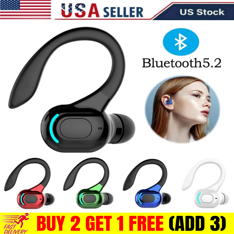 Bluetooth 5.2 Headset Wireless Earbuds Earphones Stereo Headphones Ear Hook