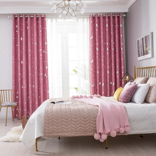 1 pieza cortinas de ventana oscuras estrella habitación aislamiento térmico niño dormitorio decoración regalo - Imagen 14 de 22