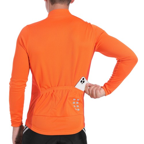 WOSAWE Men's Cycling Jersey Sports Set Road Bike Long Sleeve Tops Padded Pants - Picture 7 of 30