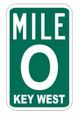 Mile Marker 0 Sticker Decal R1078 Key West Highway Sign YOU CHOOSE SIZE