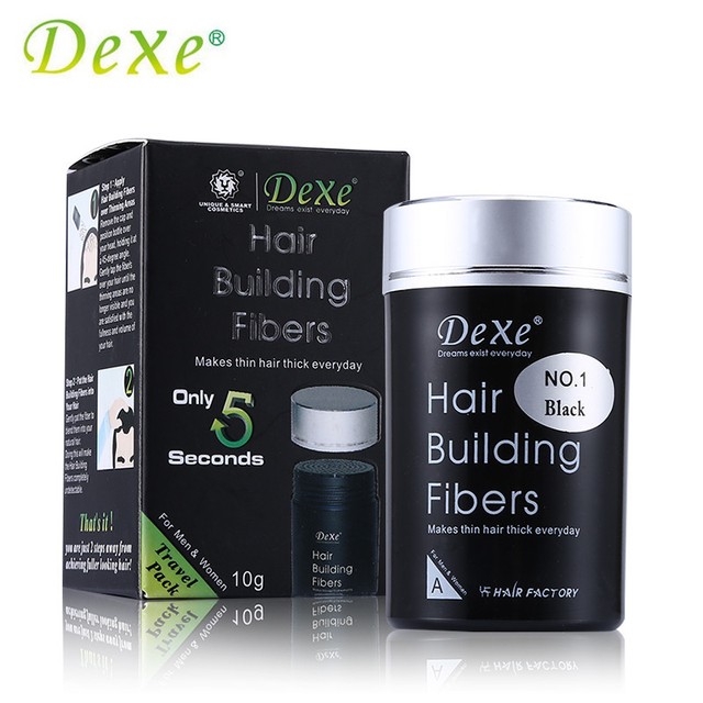 10g Dexe Hair Building Fibers Hair Powder Keratin Fibers Make Thin Hair