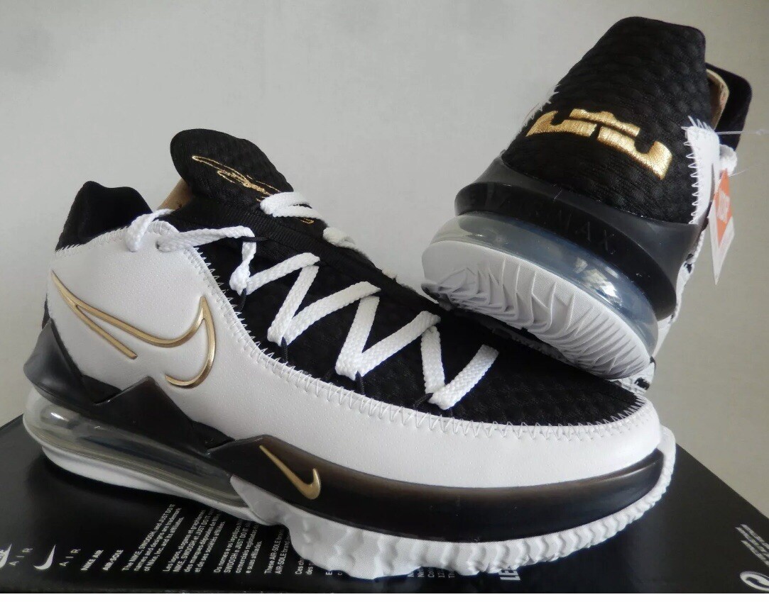 [新品] NIKE (ナイキ) LEBRON 17 LOW CD5007 101 Nike LeBron 17 XVII Low EP White Black Metallic Gold CD5007
