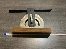 Vintage Table Saw Miter Gauge Hand Made? RARE Wood/Metal