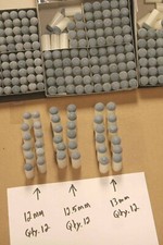 slip on cue tips for pool cues, qty. 36 12 each 12mm, 12.5mm 13mm for 1price