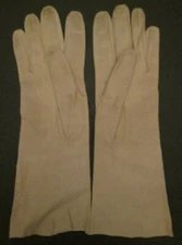 Vintage Kid Leather Gloves - Strawbridge & Clothier - France - Women's Size 6.5