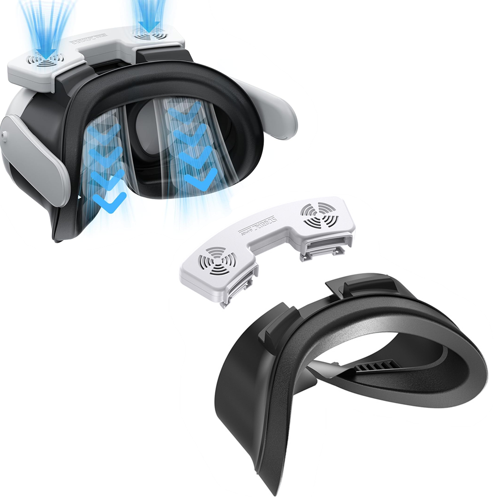 Meta Quest 3S Cooling Face Cover with Adjustable Fan & Airflow