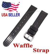 19mm 20mm SOFT Waffle Watch Band for Vintage Seiko 6105 6217 Diver Watch  More