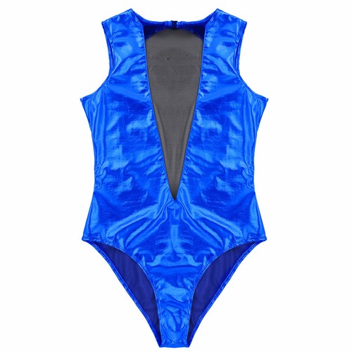 Women's Wet Look Latex Catsuit Full Bodysuit Jumpsuits Role Play Cosplay Costume - Picture 16 of 30