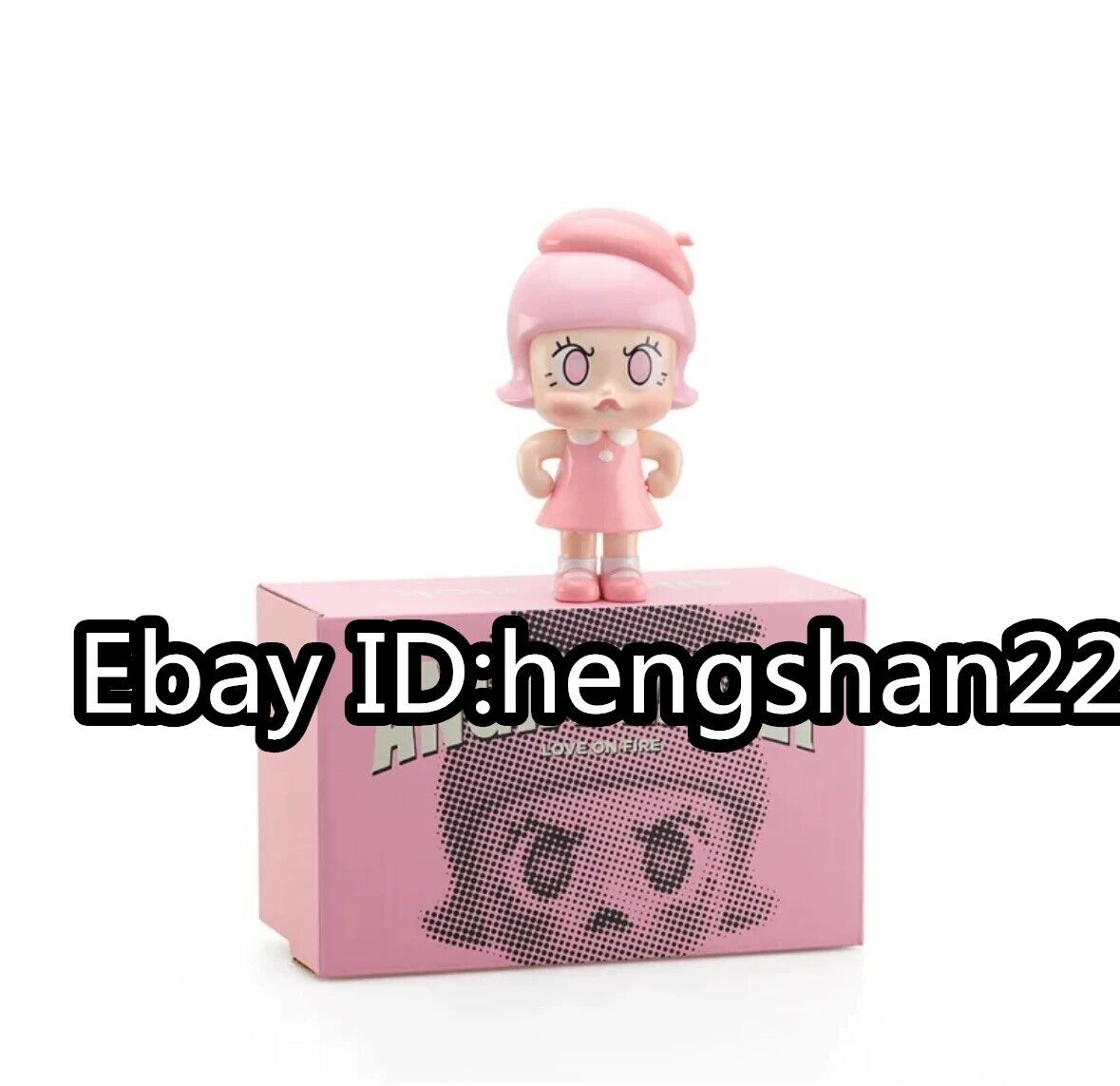 POP MART Silent Trick Angry Molly Love on Fire Pink Limited POP MART Silent Trick Angry Molly Love on Fire Pink Limited