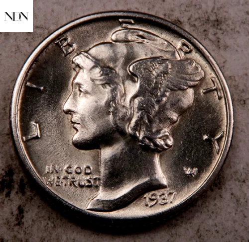 1937-D Mercury Dime — photo from another recent sale