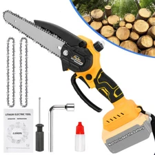 8 inch 20V Electric Cordless Chainsaw Handheld Saw Wood Pruning Cut FOR DEWALT
