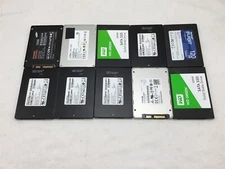 *LOT OF 10* 2.5" Mixed Brand Laptop SSDs 120 GB to 128 GB SATA Solid State Drive