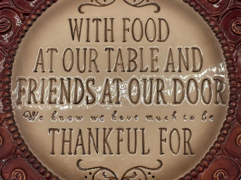 Plato decorativo Amscan Inc “Gracias por” Acción de Gracias Otoño Aprox 11” Foto 2 de 4